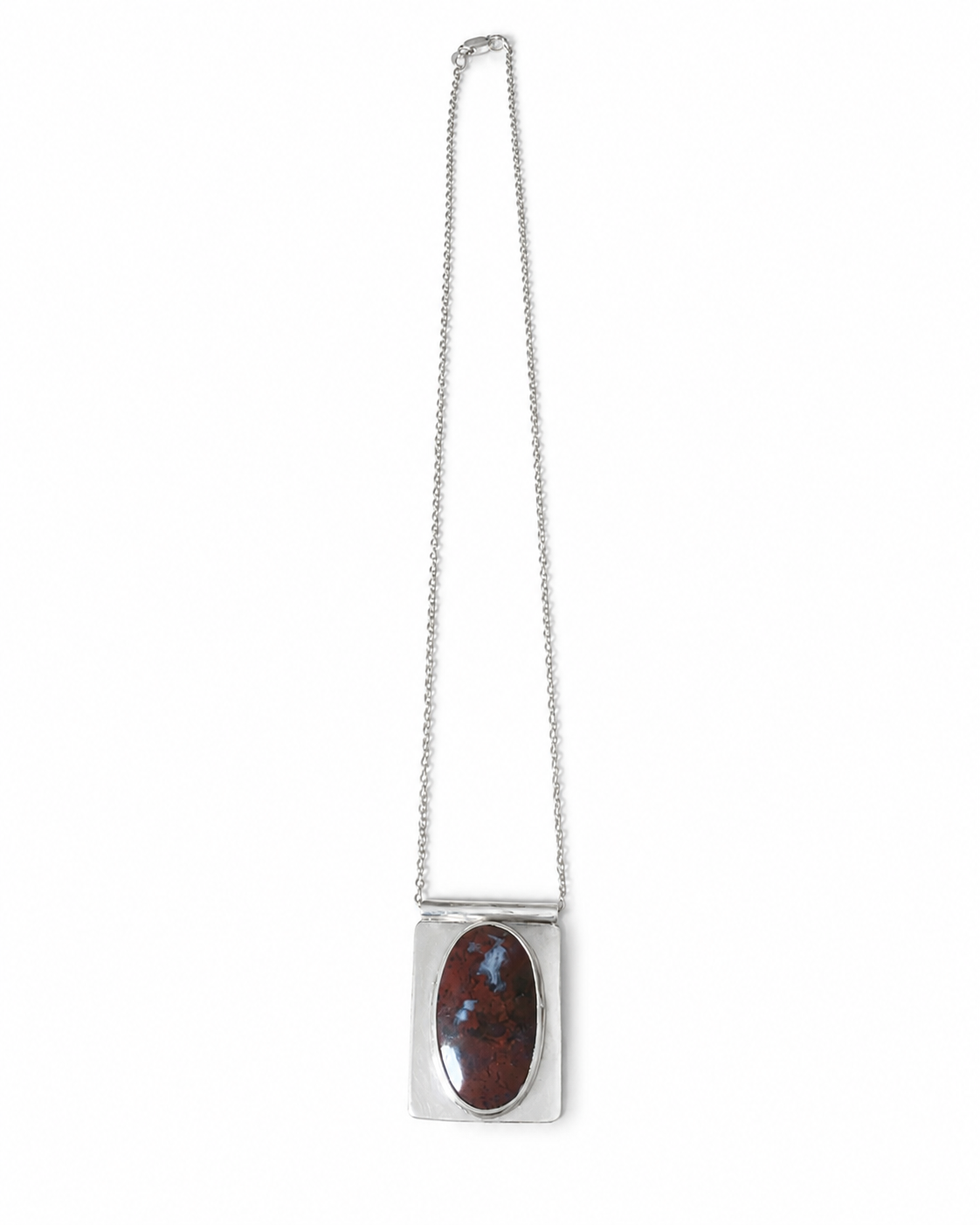 Tótem de Tierra - collar completo con cadena fina y dije de ocean jasper